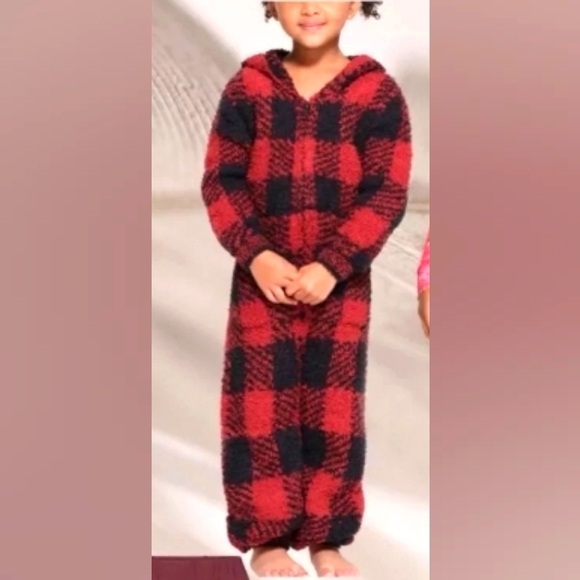 NWT SKIMS Cozy Knit Buffalo Check Onesie